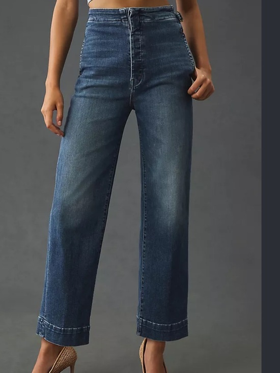 MOTHER Denim - MOTHER The Cinch Greaser Ankle High-Rise Wide-Leg Jeans